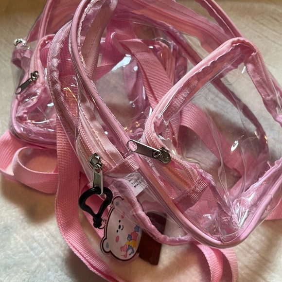 Mini Clear Backpacks with Pink - Picture 4 of 7